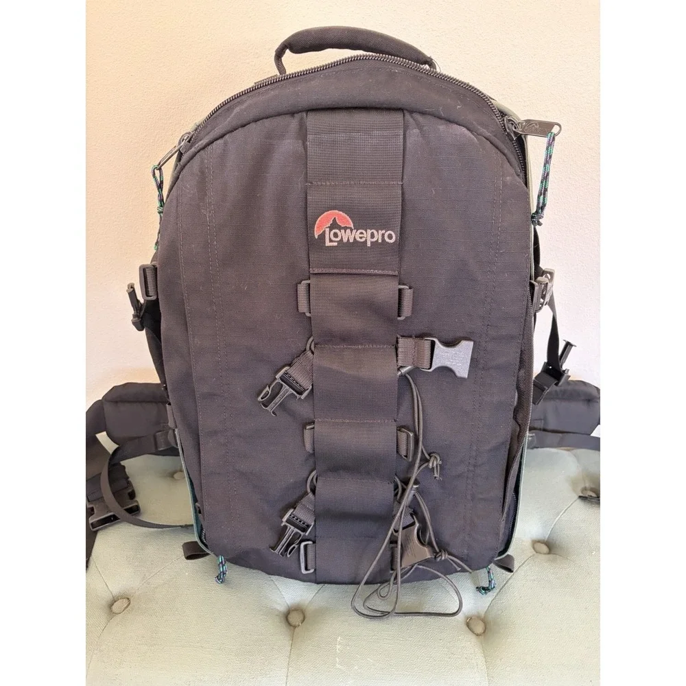 Lowepro AW Pro Photo Trekker Camera Backpack Black Green Large Padded Bag